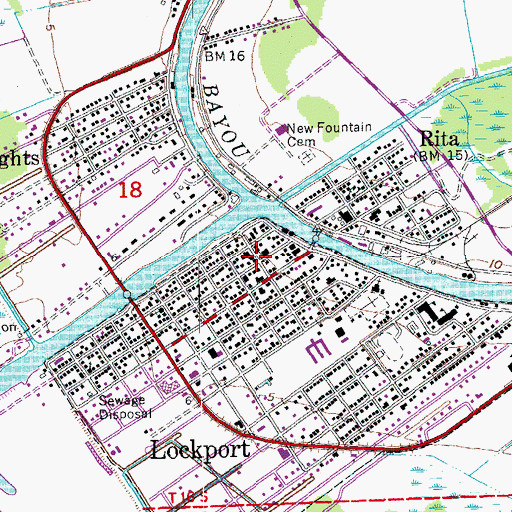 Topographic Map of Lockport, LA