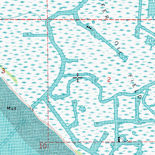 Topographic Map of Locust Bayou, LA