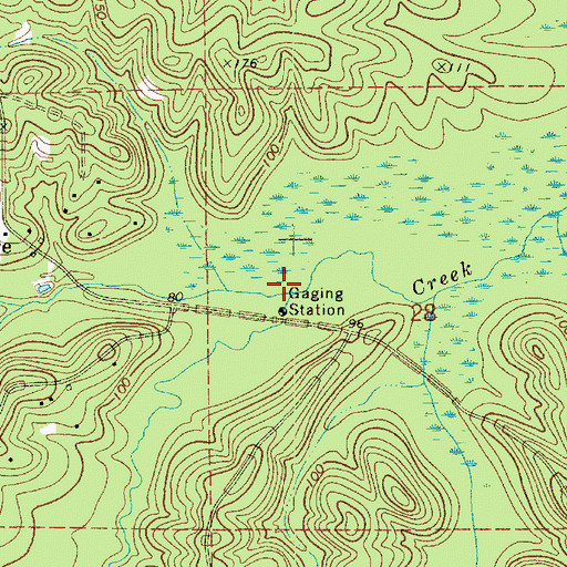 Topographic Map of Long Branch, LA