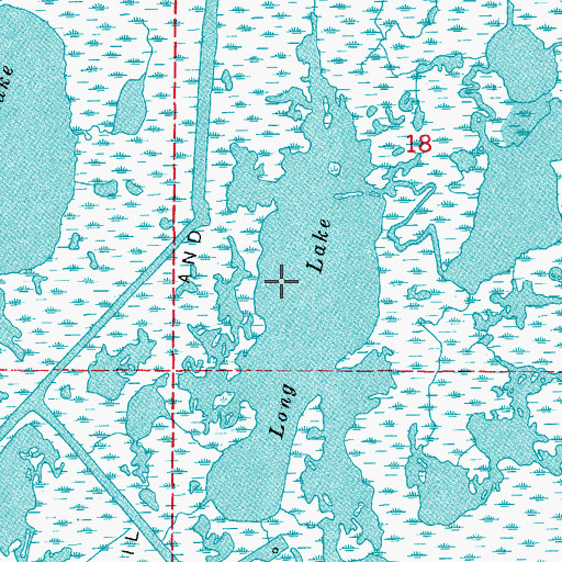 Topographic Map of Long Lake, LA