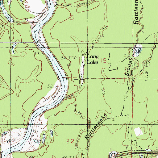 Topographic Map of Long Lake, LA