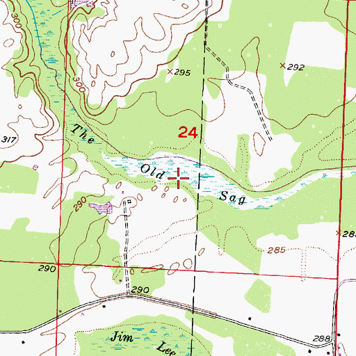 Topographic Map of The Old Sag, AR