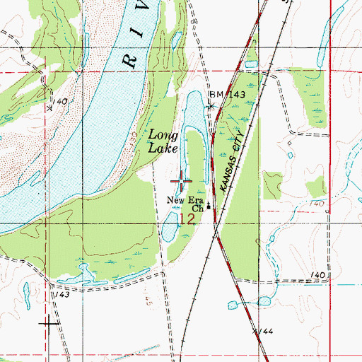 Topographic Map of Long Lake, LA