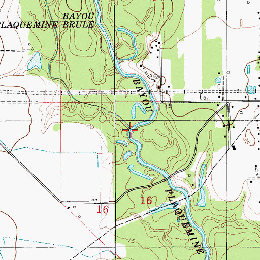 Topographic Map of Long Point Gully, LA