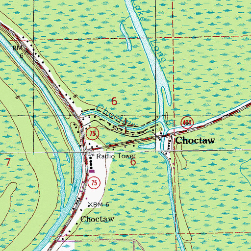 Topographic Map of Lake Long, LA