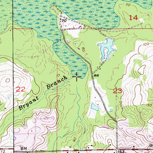Topographic Map of Longs Creek, LA