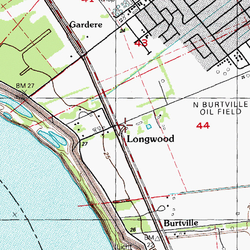 Topographic Map of Longwood, LA