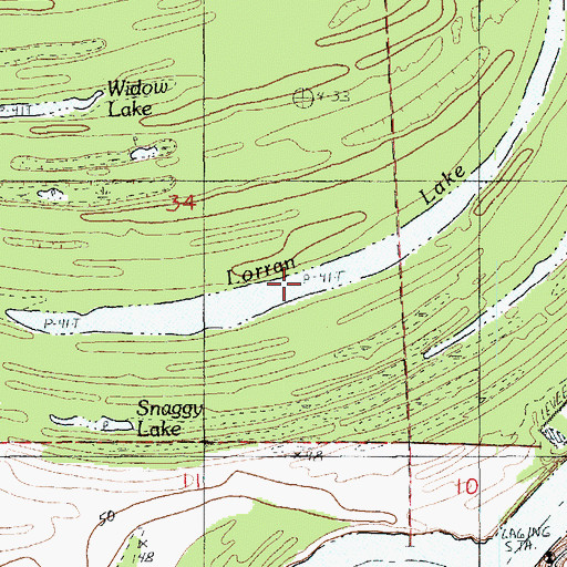 Topographic Map of Lorran Lake, LA