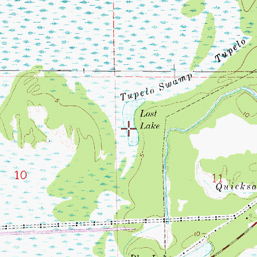 Topographic Map of Lost Lake, LA