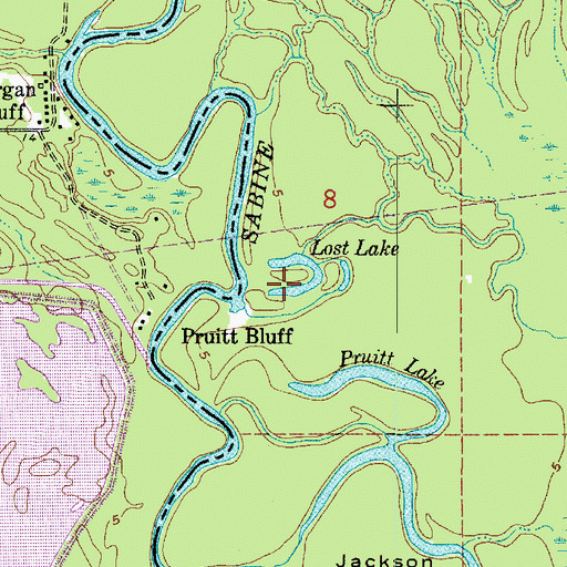 Topographic Map of Lost Lake, LA