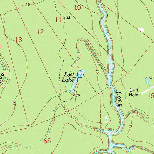 Topographic Map of Lost Lake, LA