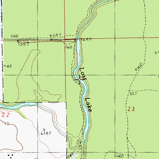 Topographic Map of Lost Lake, LA