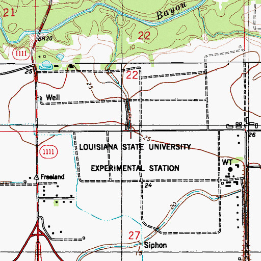 Topographic Map of Louisiana State University Experiment Station, LA
