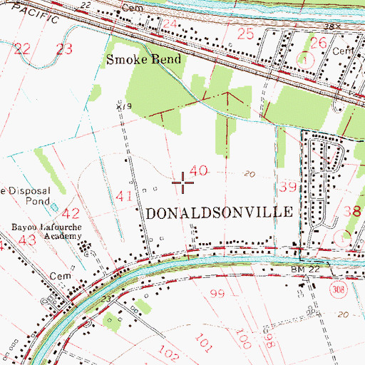 Topographic Map of Lowery Intermediate School, LA