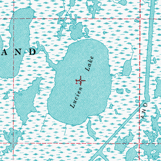 Topographic Map of Lucien Lake, LA