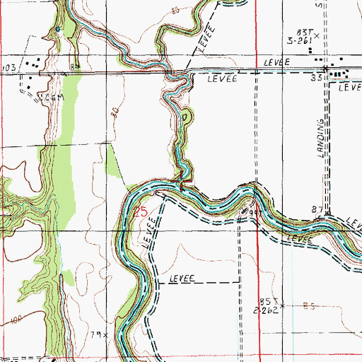 Topographic Map of Lyon Bayou, LA