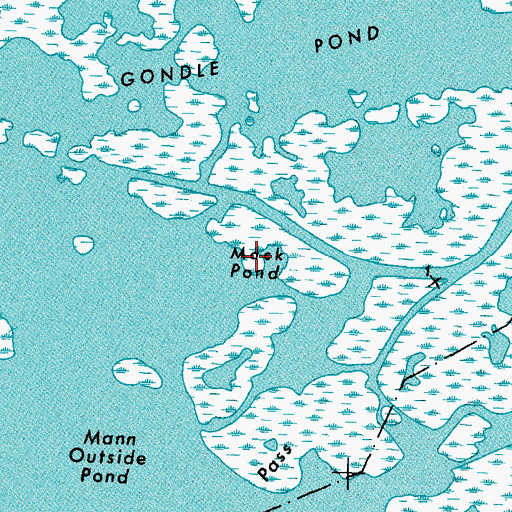 Topographic Map of Mack Pond, LA