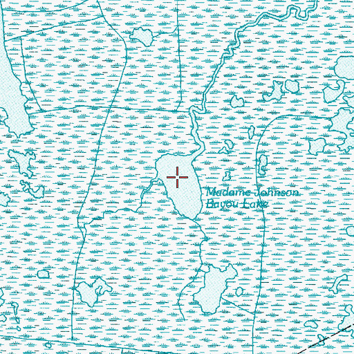 Topographic Map of Madame Johnson Bayou Lake, LA