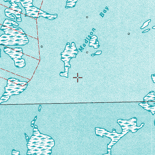 Topographic Map of Madison Bay, LA