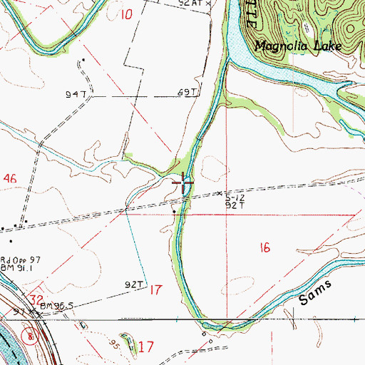 Topographic Map of Magnolia Lake, LA
