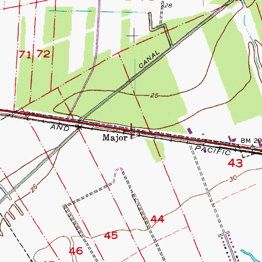 Topographic Map of Majors, LA