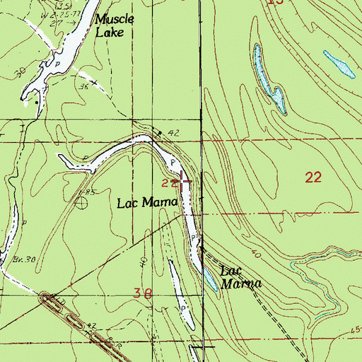 Topographic Map of Lac Mama, LA