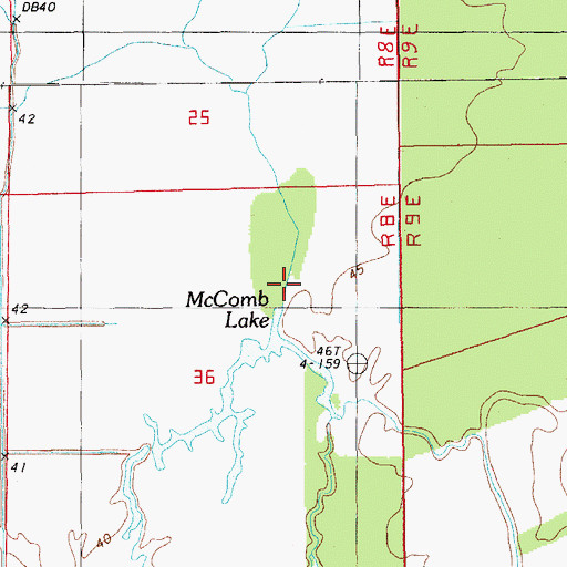 Topographic Map of McComb Lake, LA