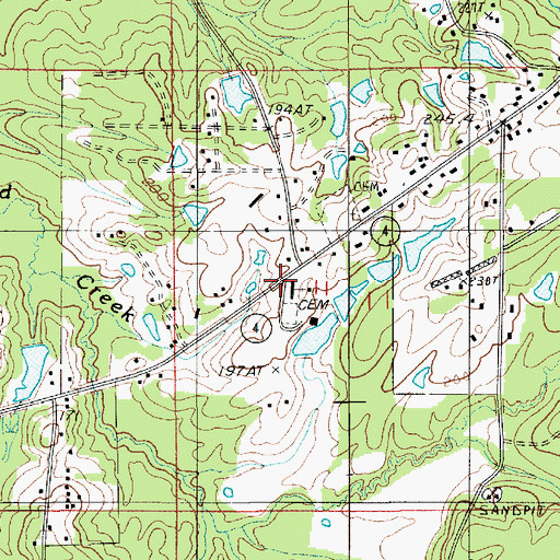 Topographic Map of McDonald Memorial Baptist Church, LA