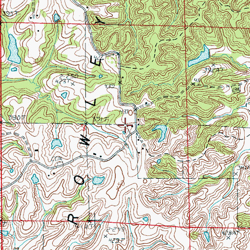 Topographic Map of Thomas Church, AR