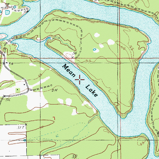 Topographic Map of Mean Lake, LA