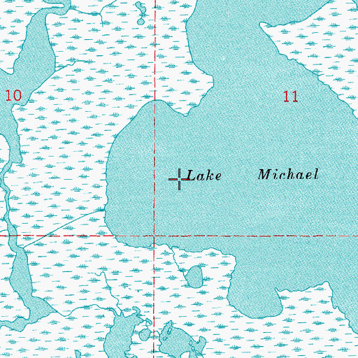Topographic Map of Lake Michael, LA