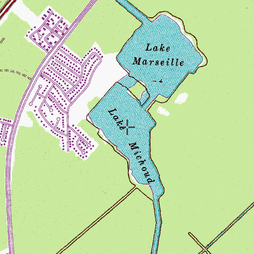 Topographic Map of Lake Michoud, LA