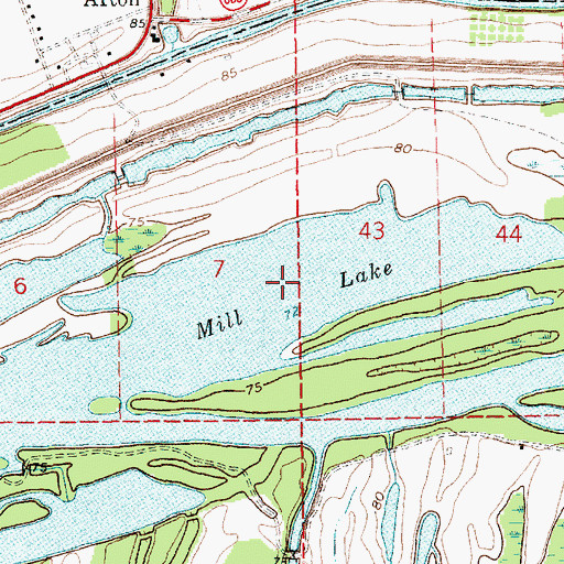 Topographic Map of Mill Lake, LA