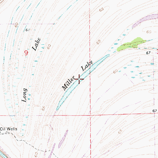 Topographic Map of Miller Lake, LA