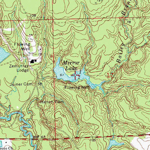 Topographic Map of Mirror Lake, LA