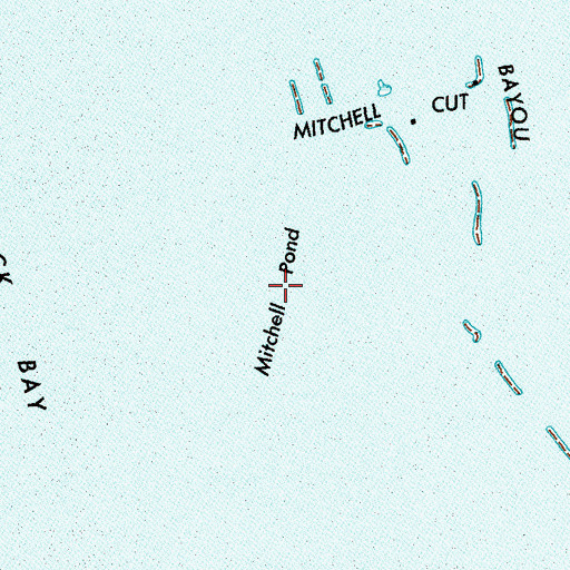 Topographic Map of Mitchell Pond, LA
