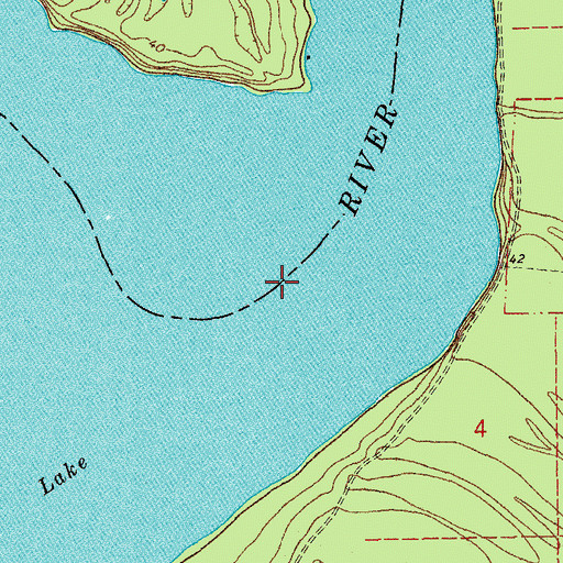 Topographic Map of Monday Lake, LA