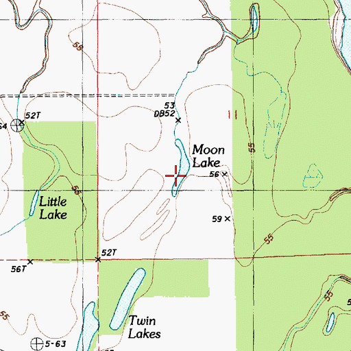 Topographic Map of Moon Lake, LA