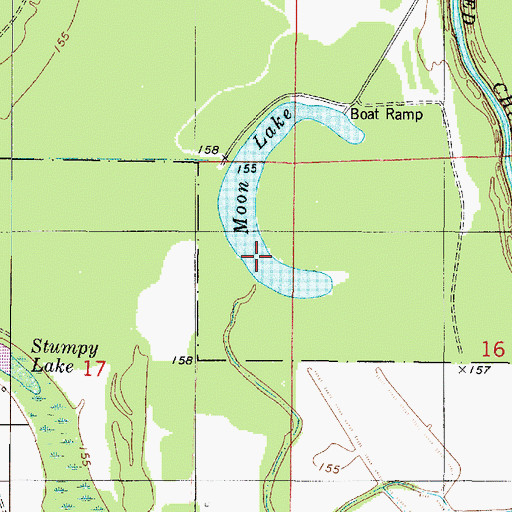 Topographic Map of Moon Lake, LA