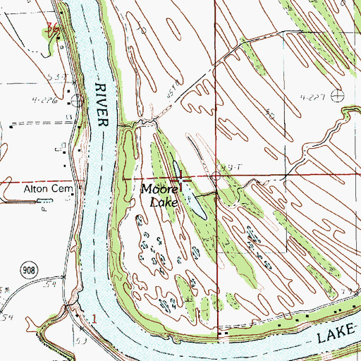 Topographic Map of Moore Lake, LA