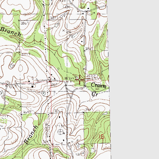 Topographic Map of Morgan Branch, LA