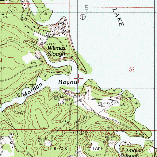 Topographic Map of Morgan Creek, LA