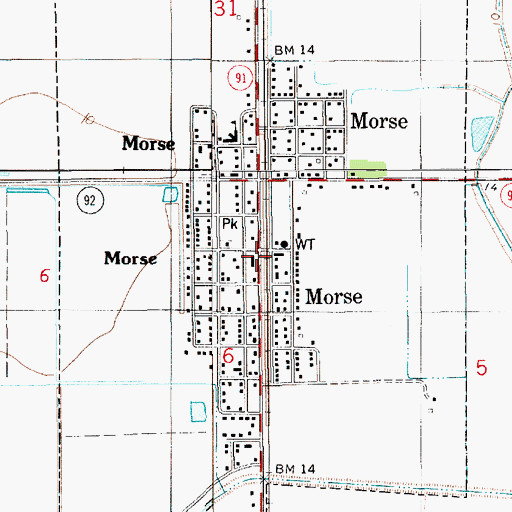 Topographic Map of Morse, LA