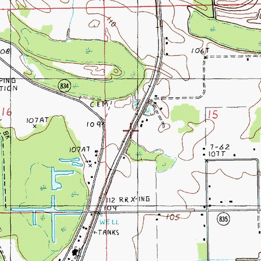Topographic Map of Mounds Church, LA