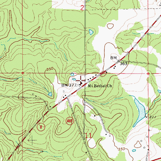 Topographic Map of Mount Bethel Baptist Church, LA