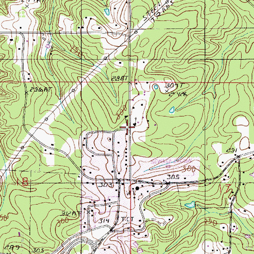 Topographic Map of Mount Olive School (historical), LA