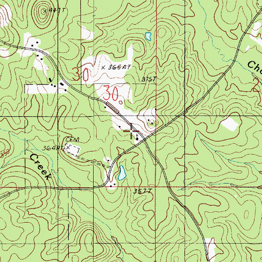 Topographic Map of Mount Paron Primitive Baptist Church, LA