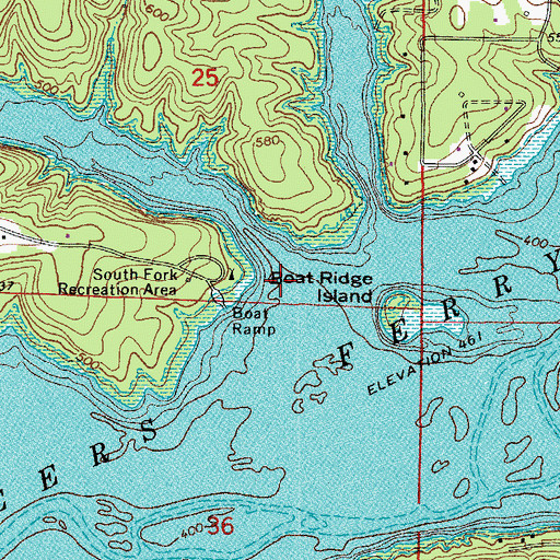 Topographic Map of Thompson Creek, AR