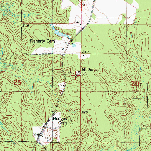 Topographic Map of Mount Sariah Church, LA
