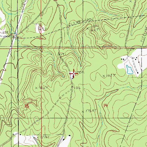 Topographic Map of Mount Sinai Baptist Church, LA
